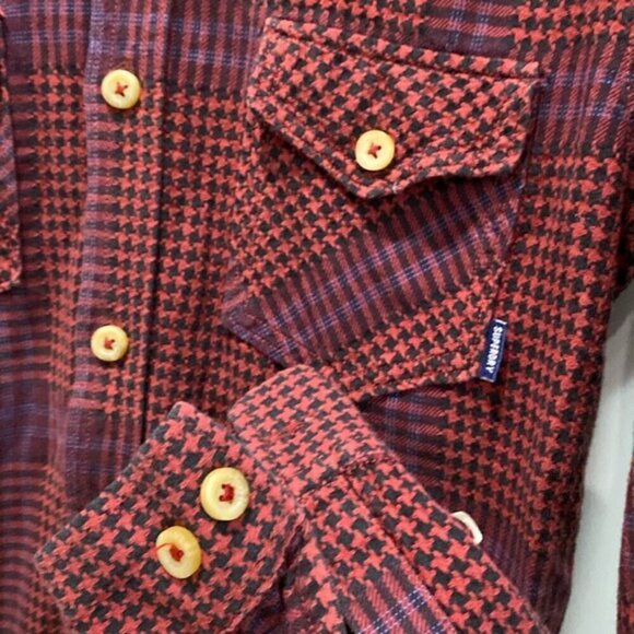 Superdry Red Plaid Button Down Shirt Size Medium - Picture 4 of 11